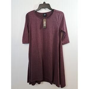 Agnes & Dora New! Purple 3/4 Sleeve Joplin Dress XS Swing Style Soft